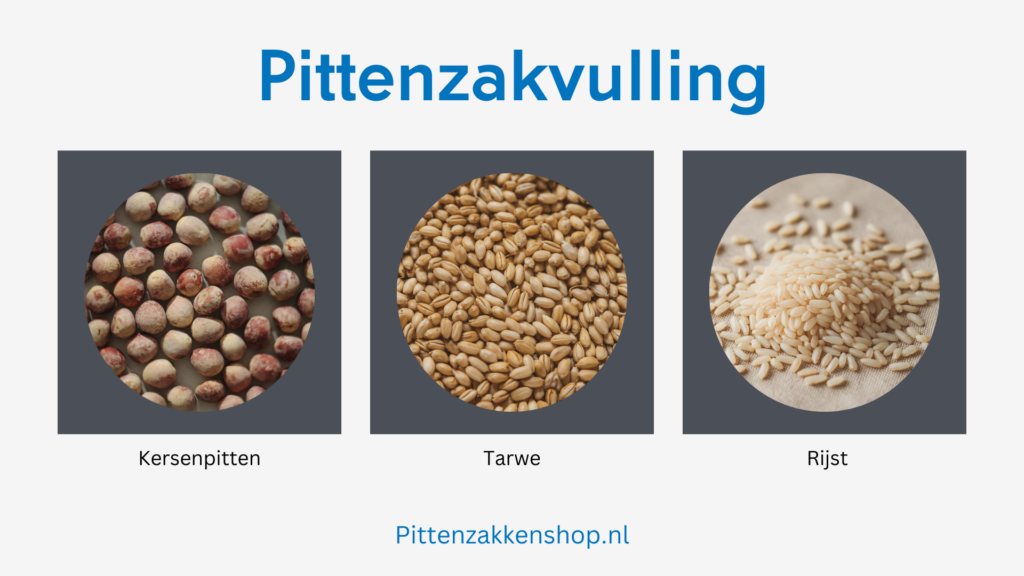 pittenzakvulling met tarwe, kersenpitten en rijst